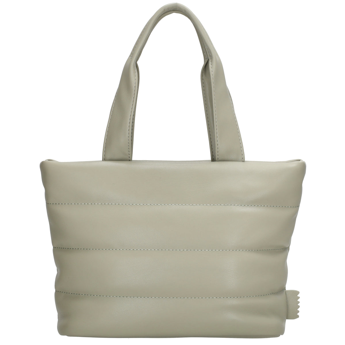 Umhängetasche gesteppt 30x20cm in Mint aus Kunstleder - leder-accessoires.com