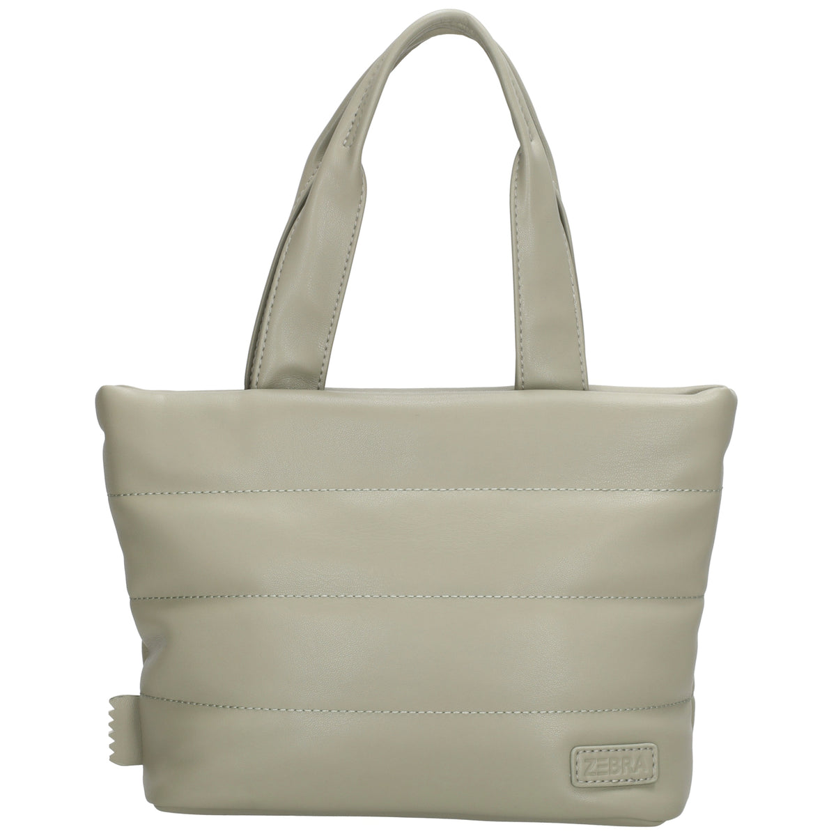 Umhängetasche gesteppt 30x20cm in Mint aus Kunstleder - leder-accessoires.com