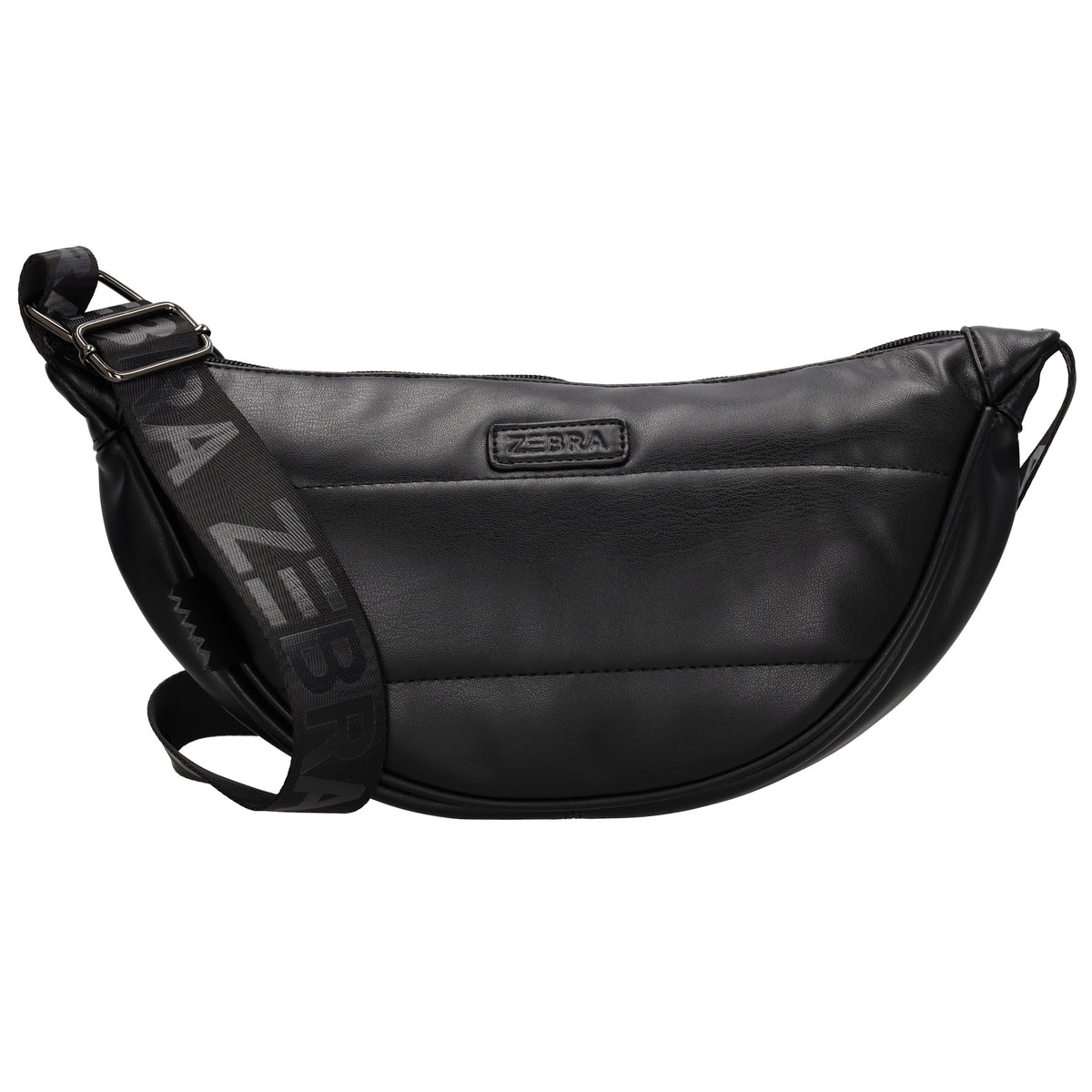 Bodybag gesteppt 33x16cm in Schwarz aus Kunstleder - leder-accessoires.com