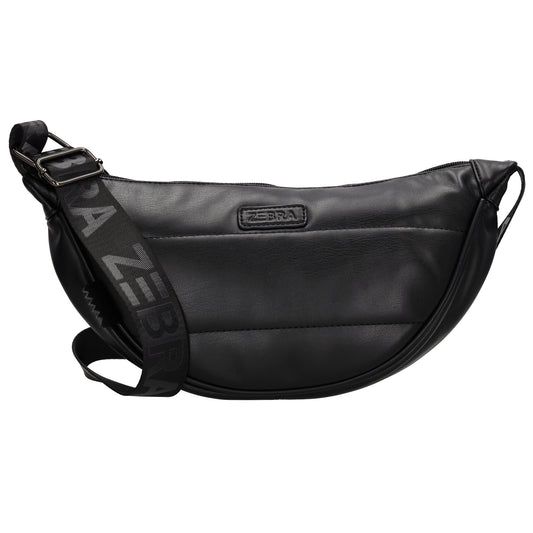 Bodybag gesteppt 33x16cm in Schwarz aus Kunstleder - leder-accessoires.com