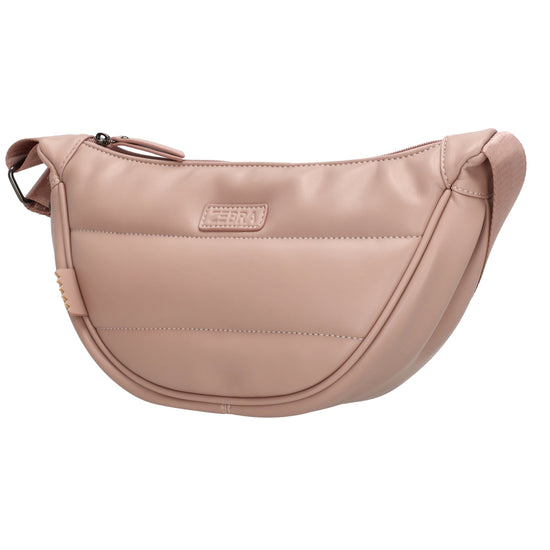 Bodybag gesteppt 33x16cm in Altrosa aus Kunstleder - leder-accessoires.com