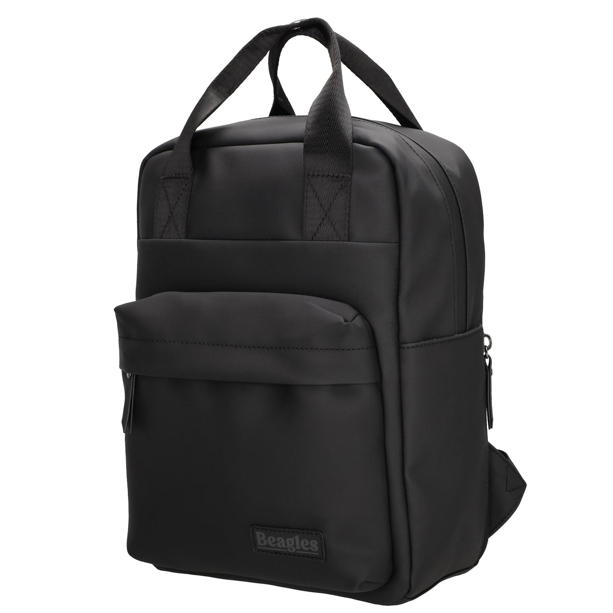 Wasserdichter City-Rucksack 22,5x30cm Schwarz mit Tabletfach & Flaschenhaltern - leder-accessoires.com