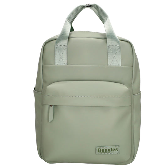 Wasserdichter Rucksack 22,5x30cm Minze – Leichter Alltags-Daypack mit Fächern - leder-accessoires.com