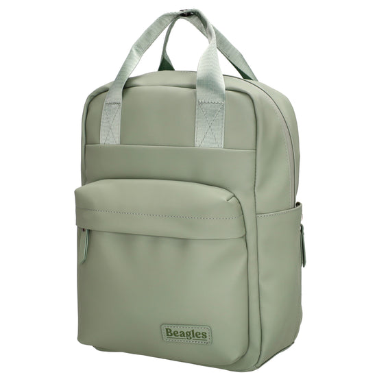 Wasserdichter Rucksack 22,5x30cm Minze – Leichter Alltags-Daypack mit Fächern - leder-accessoires.com