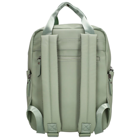 Wasserdichter Rucksack 22,5x30cm Minze – Leichter Alltags-Daypack mit Fächern - leder-accessoires.com