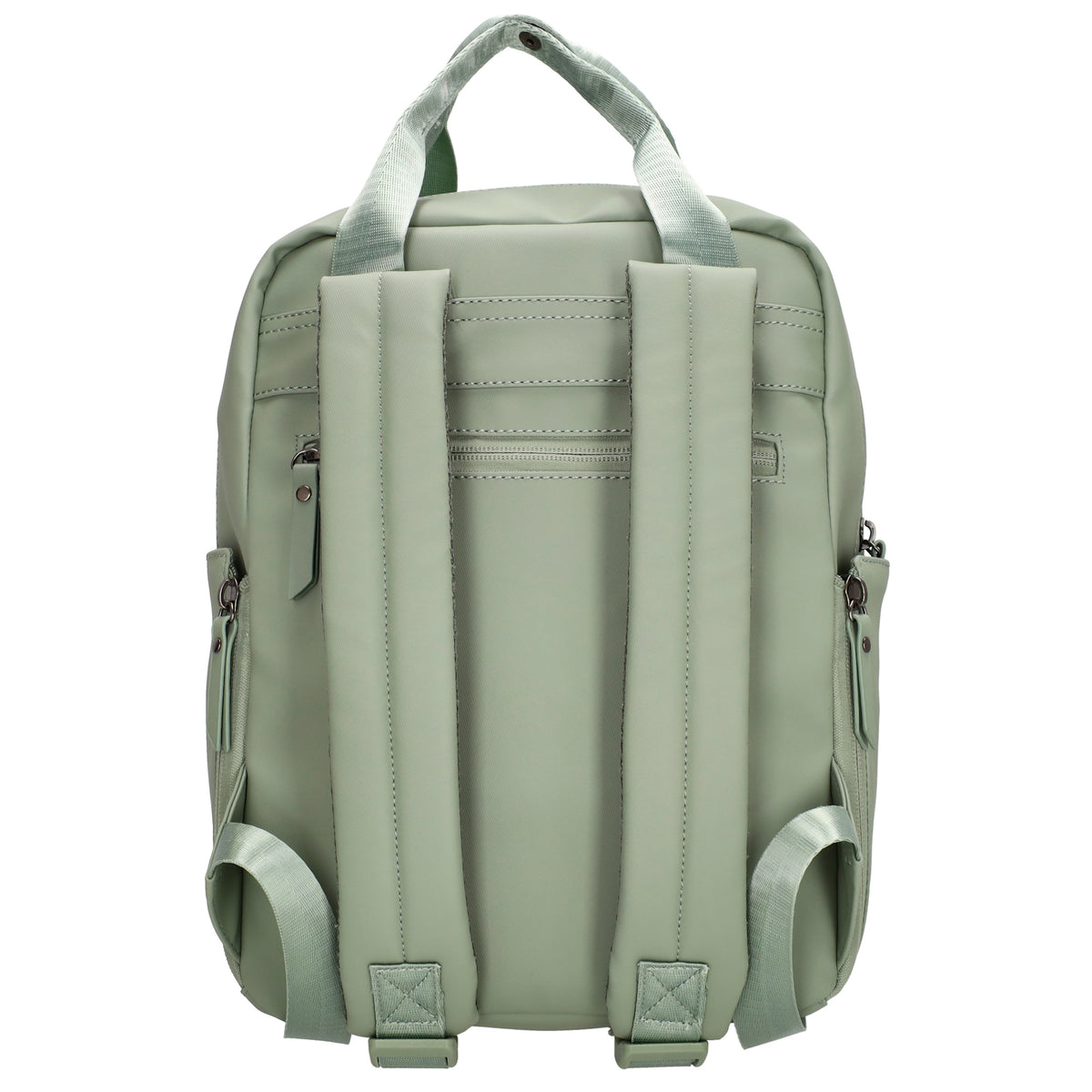 Wasserdichter Rucksack 22,5x30cm Minze – Leichter Alltags-Daypack mit Fächern - leder-accessoires.com