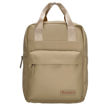 Rucksack Taupe 22,5x30cm wasserdicht – Stilvoller Alltagsrucksack mit Fächern - leder-accessoires.com