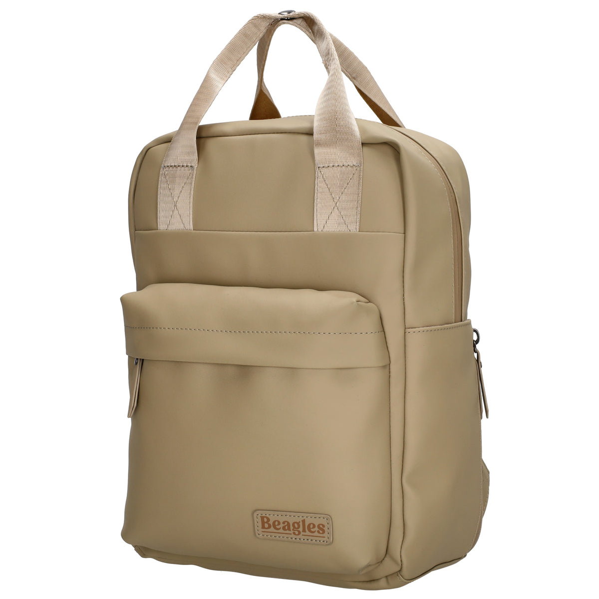 Rucksack Taupe 22,5x30cm wasserdicht – Stilvoller Alltagsrucksack mit Fächern - leder-accessoires.com