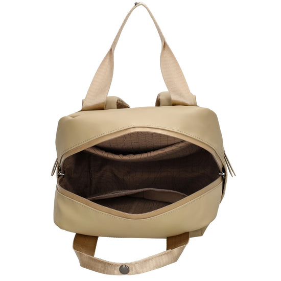 Rucksack Taupe 22,5x30cm wasserdicht – Stilvoller Alltagsrucksack mit Fächern - leder-accessoires.com