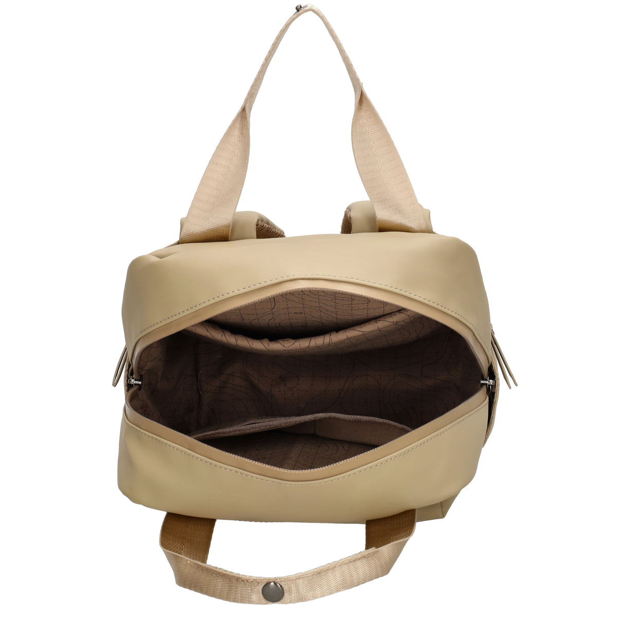 Rucksack Taupe 22,5x30cm wasserdicht – Stilvoller Alltagsrucksack mit Fächern - leder-accessoires.com