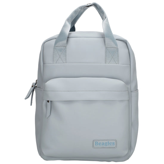 Hellblauer Wasserschutz-Rucksack 22,5x30cm mit Tabletfach & Organisation - leder-accessoires.com