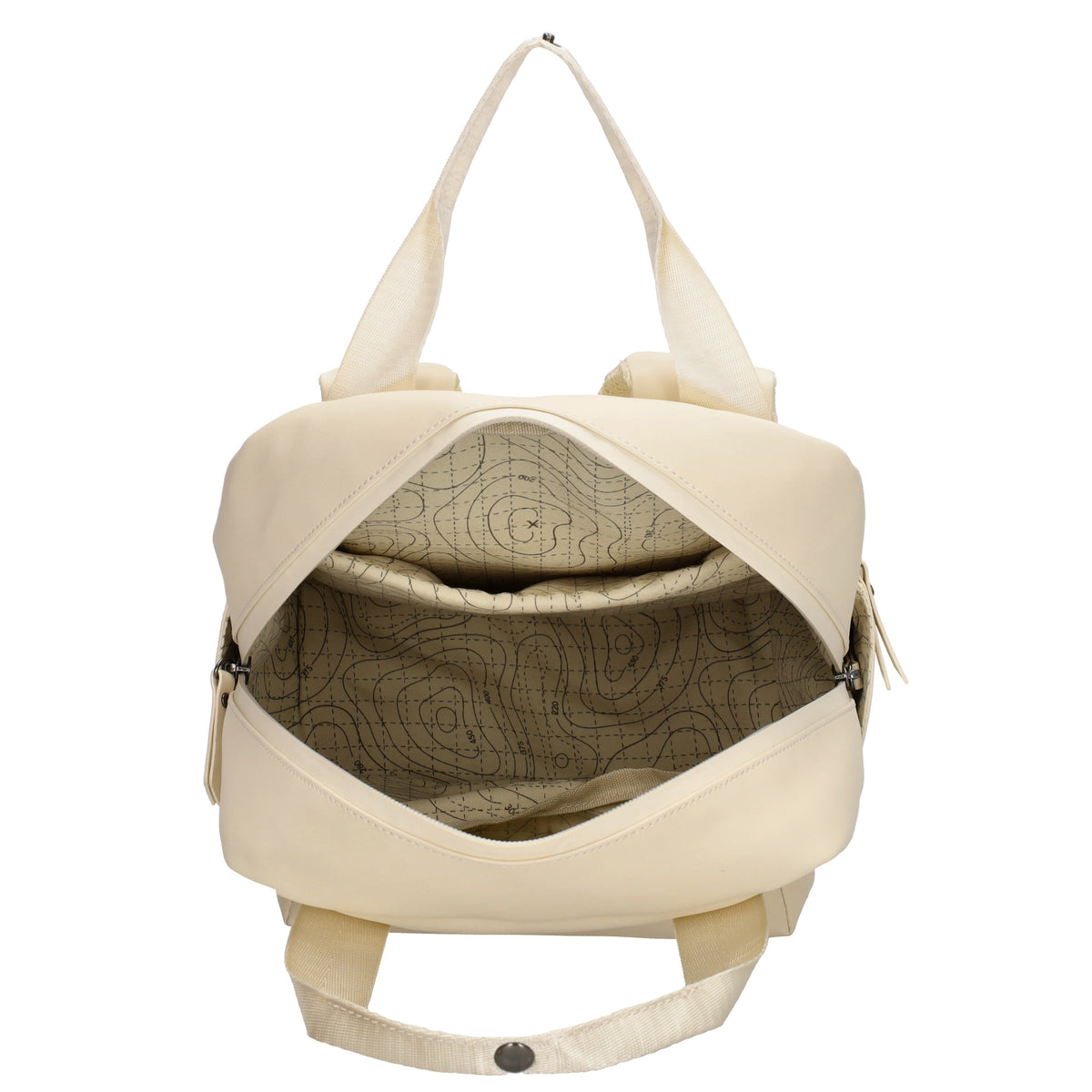 Cremefarbener Wasserdicht-Rucksack 22,5x30cm mit Tabletfach & Rückfach - leder-accessoires.com