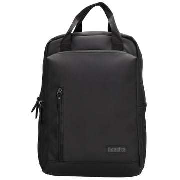 Rucksack 39x28cm in Schwarz mit Aufsteckfunktion - leder-accessoires.com