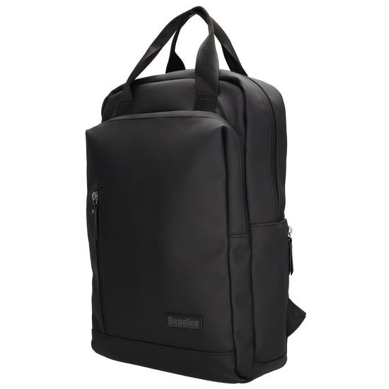 Rucksack 39x28cm in Schwarz mit Aufsteckfunktion - leder-accessoires.com