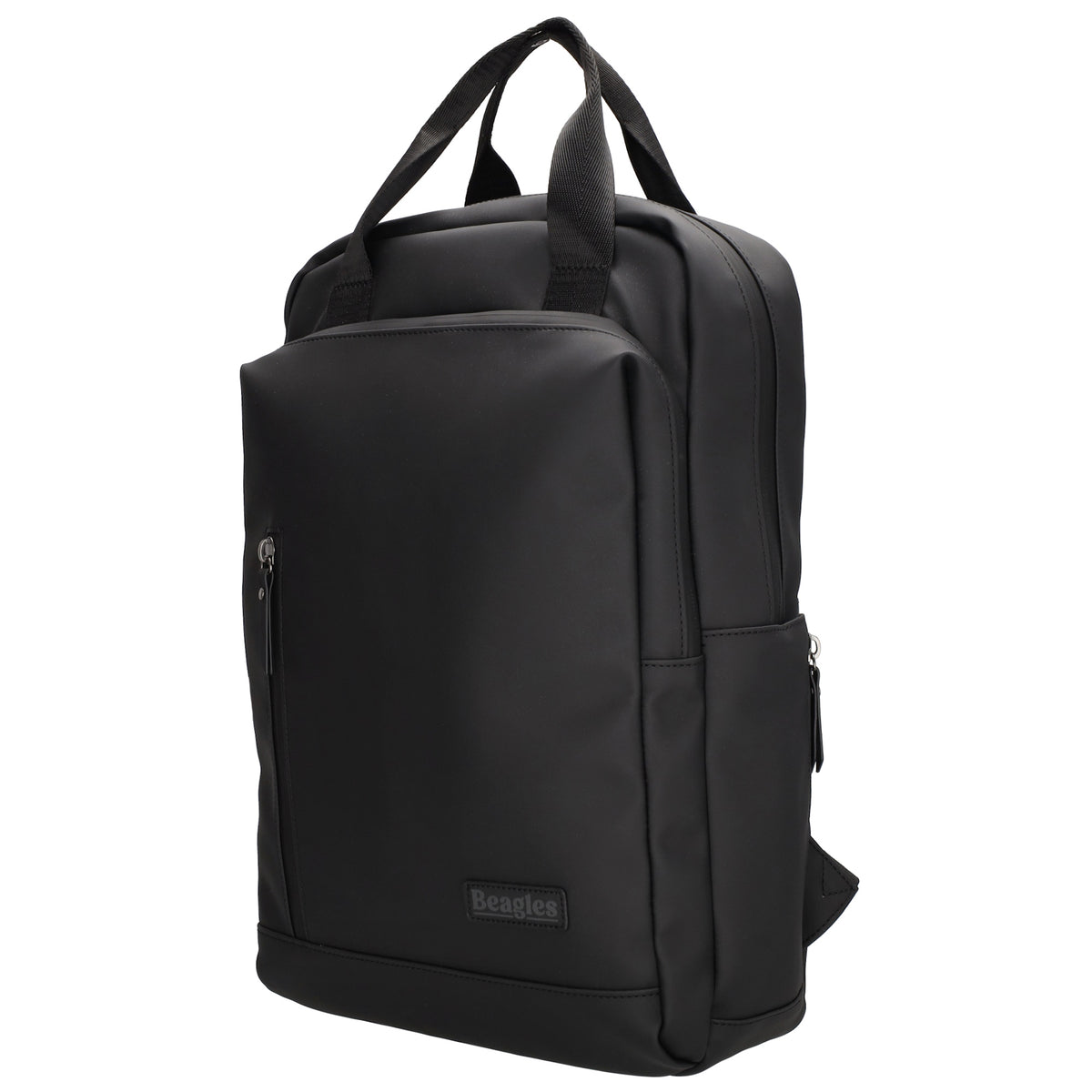Rucksack 39x28cm in Schwarz mit Aufsteckfunktion - leder-accessoires.com