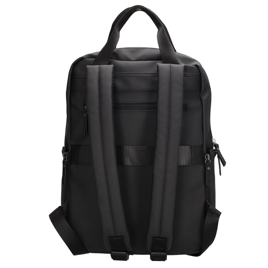 Rucksack 39x28cm in Schwarz mit Aufsteckfunktion - leder-accessoires.com