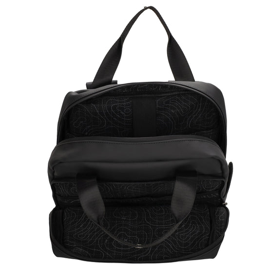Rucksack 39x28cm in Schwarz mit Aufsteckfunktion - leder-accessoires.com