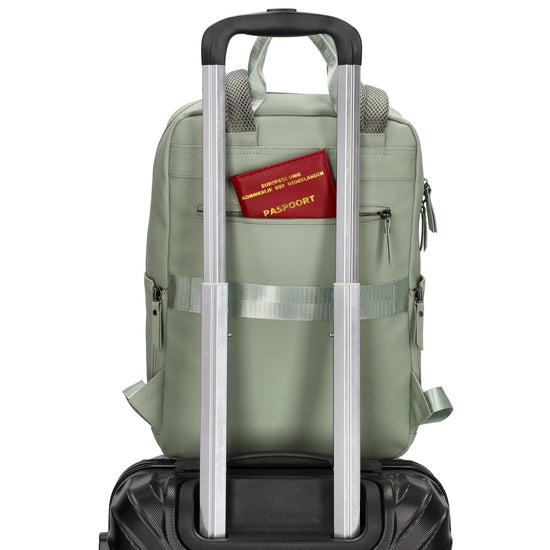 Rucksack 39x28cm in Mint mit Aufsteckfunktion - leder-accessoires.com