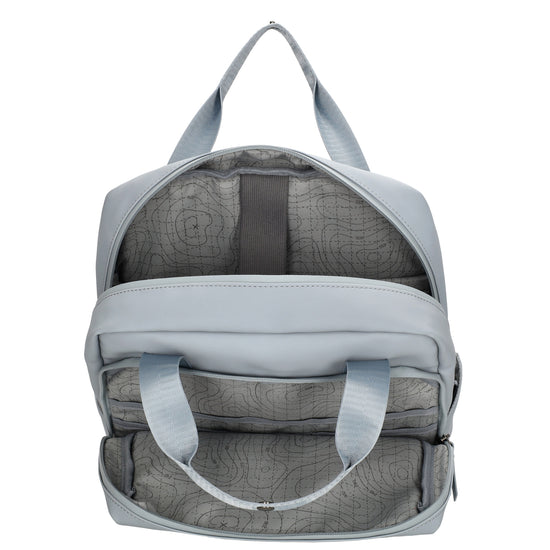 Rucksack 39x28cm in Hellblau mit Aufsteckfunktion - leder-accessoires.com