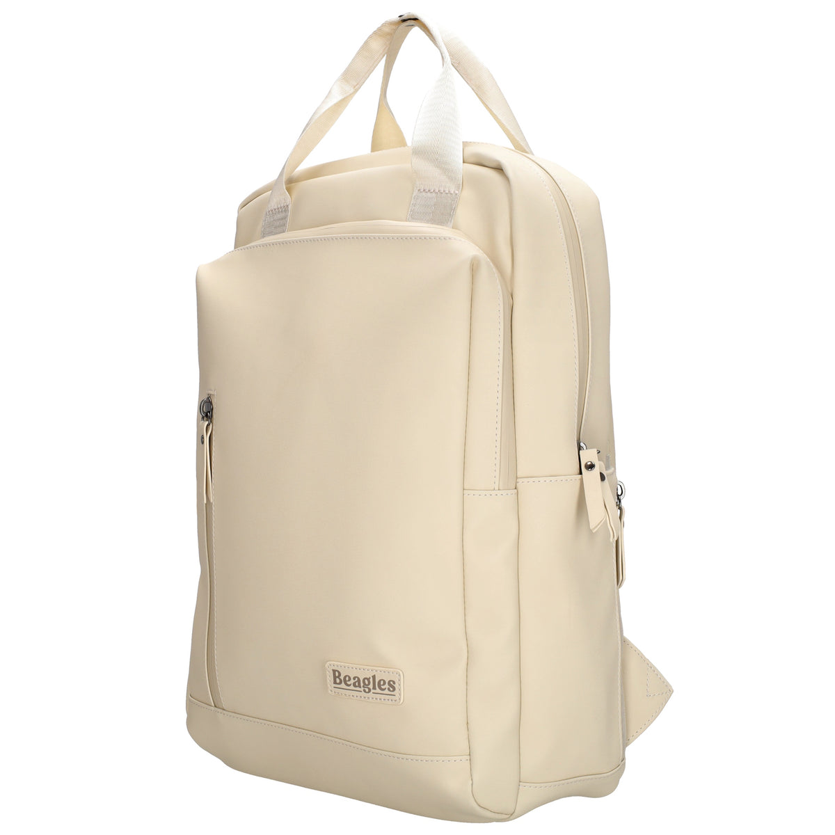 Rucksack 39x28cm in Creme mit Aufsteckfunktion - leder-accessoires.com