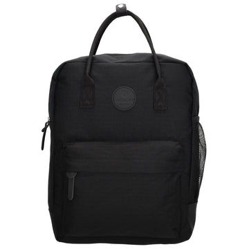 Rucksack 28x36,5cm in Schwarz mit Reißverschluss und Vortasche - leder-accessoires.com