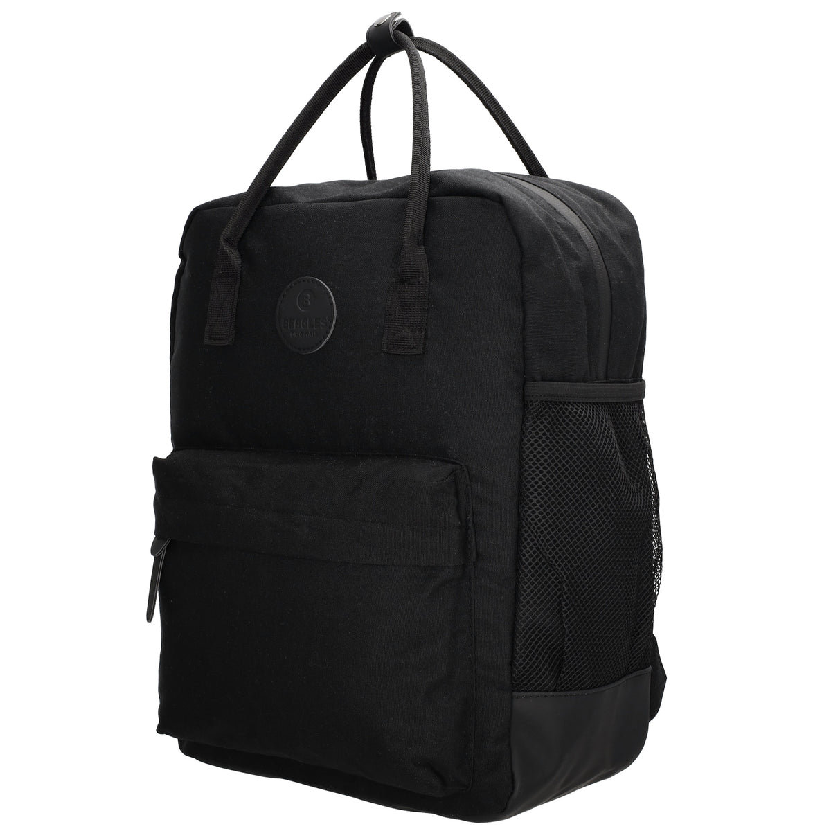 Rucksack 28x36,5cm in Schwarz mit Reißverschluss und Vortasche - leder-accessoires.com
