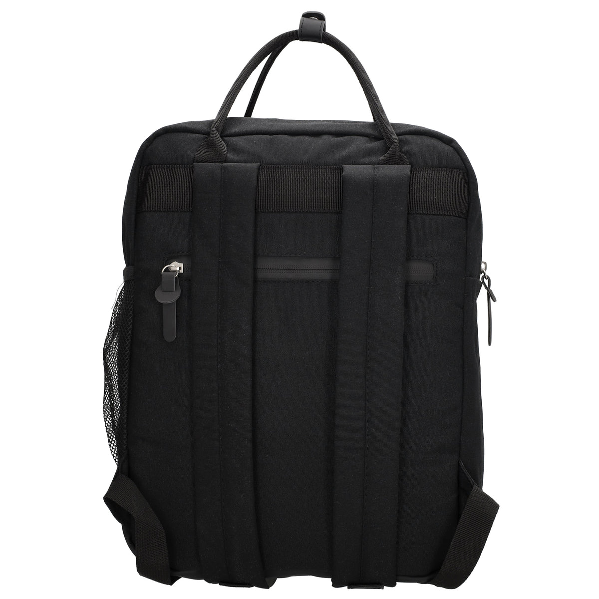 Rucksack 28x36,5cm in Schwarz mit Reißverschluss und Vortasche - leder-accessoires.com
