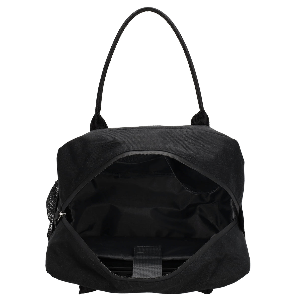 Rucksack 28x36,5cm in Schwarz mit Reißverschluss und Vortasche - leder-accessoires.com