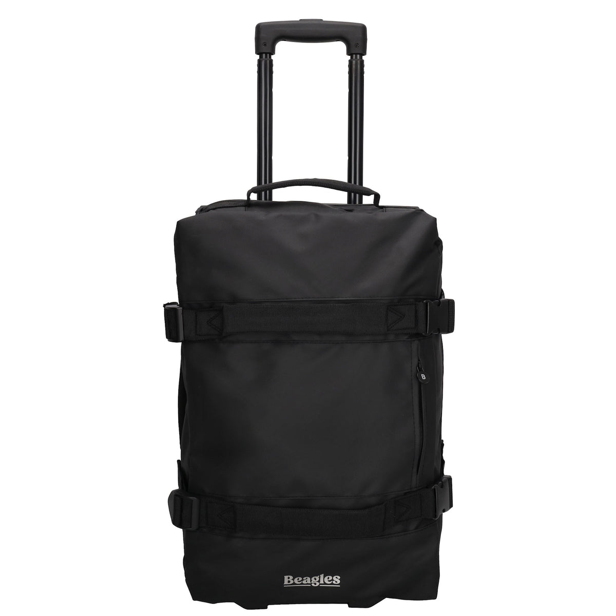 Reisetrolley | Handgepäck 52cm 2-Rad in Schwarz aus wasserabweisendem Nylon - leder-accessoires.com