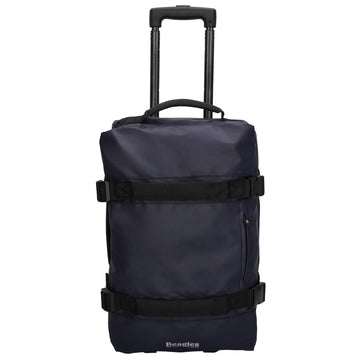 Reisetrolley | Handgepäck 52cm 2-Rad in Blau aus wasserabweisendem Nylon - leder-accessoires.com