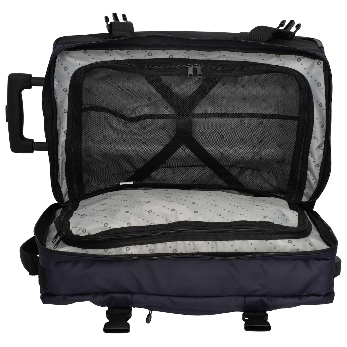 Reisetrolley | Handgepäck 52cm 2-Rad in Blau aus wasserabweisendem Nylon - leder-accessoires.com