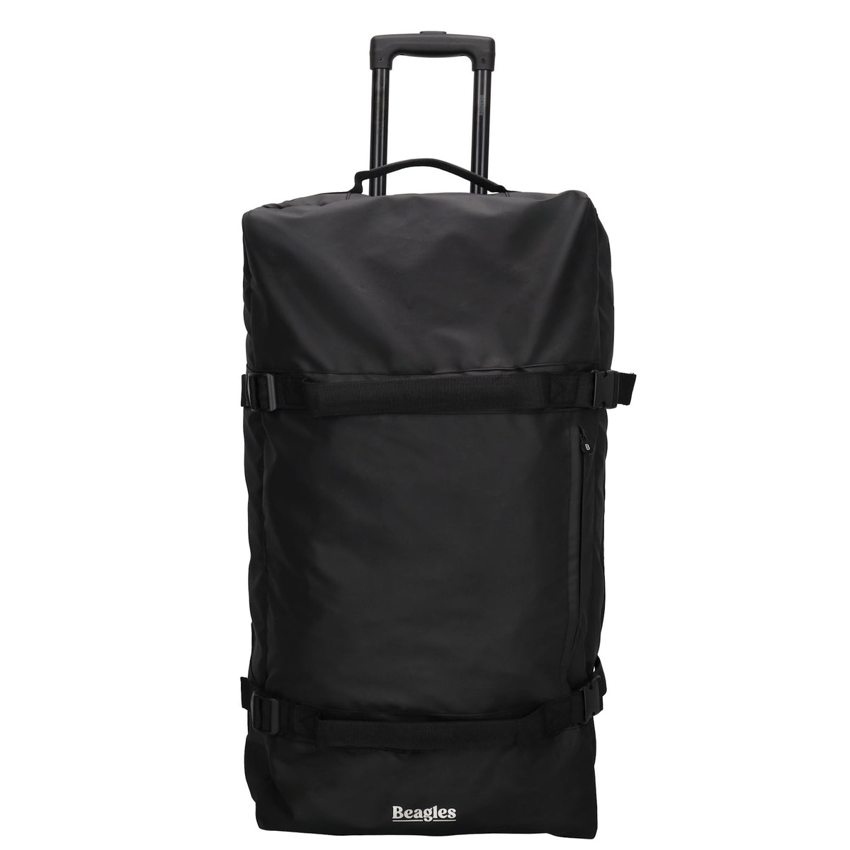 Reisetrolley 76cm 2-Rad in Schwarz aus wasserabweisendem Nylon - leder-accessoires.com