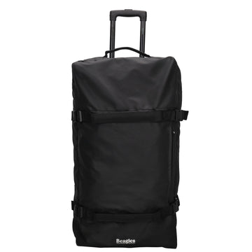 Reisetrolley 76cm 2-Rad in Schwarz aus wasserabweisendem Nylon - leder-accessoires.com