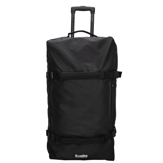 Reisetrolley 76cm 2-Rad in Schwarz aus wasserabweisendem Nylon - leder-accessoires.com