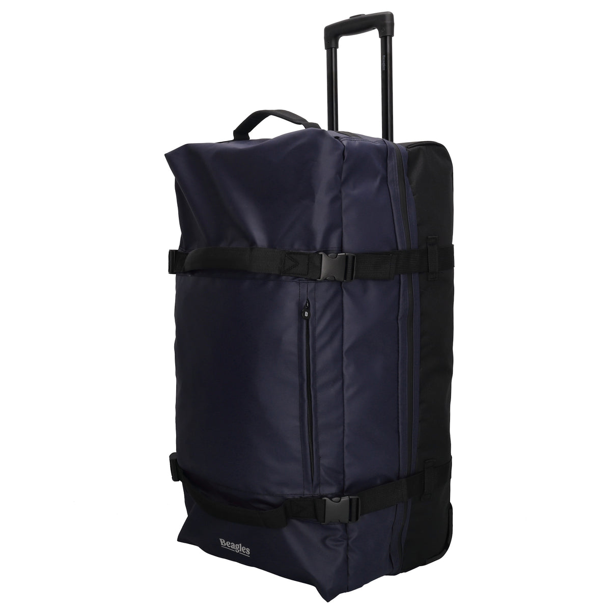 Reisetrolley 76cm 2-Rad in Blau aus wasserabweisendem Nylon - leder-accessoires.com