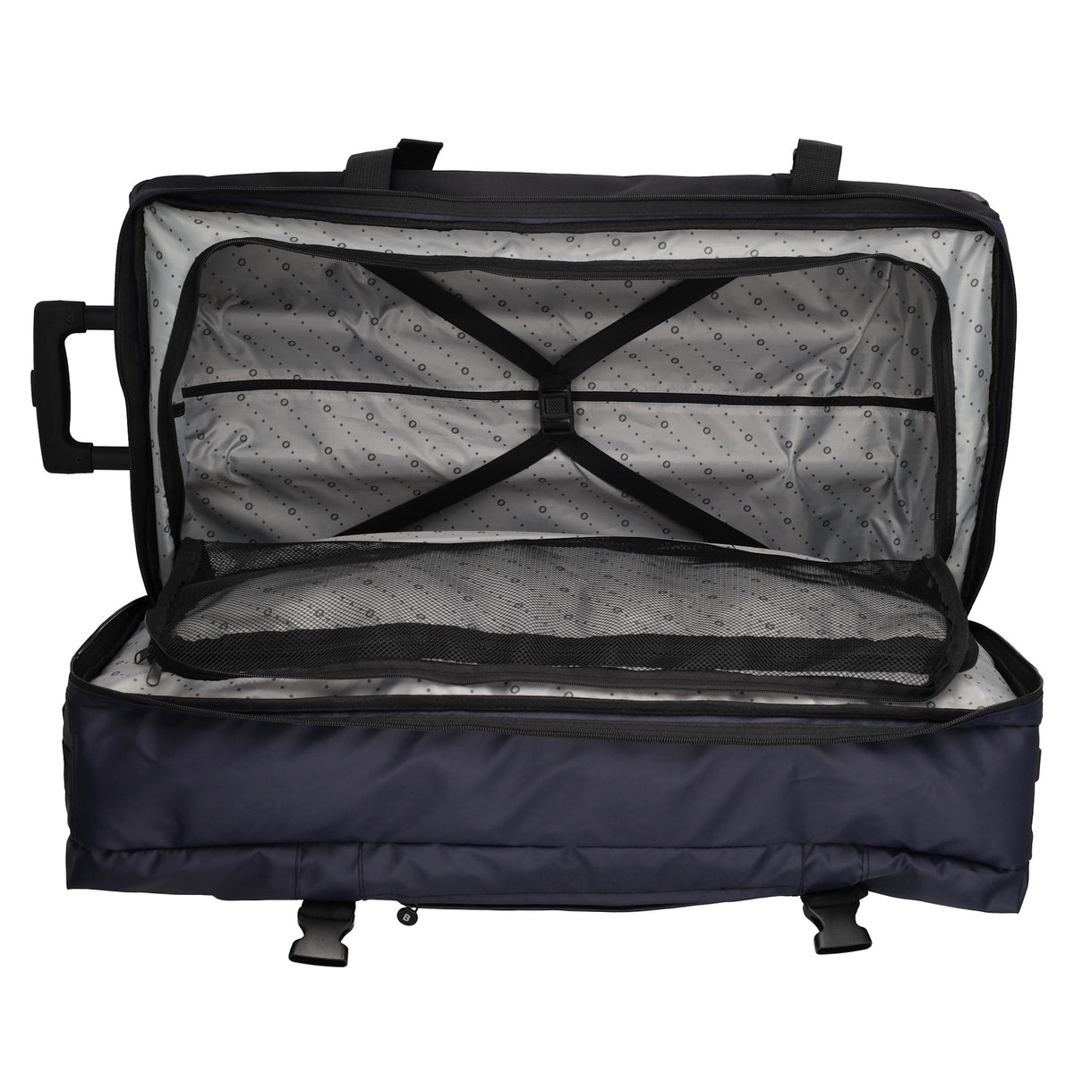 Reisetrolley 76cm 2-Rad in Blau aus wasserabweisendem Nylon - leder-accessoires.com