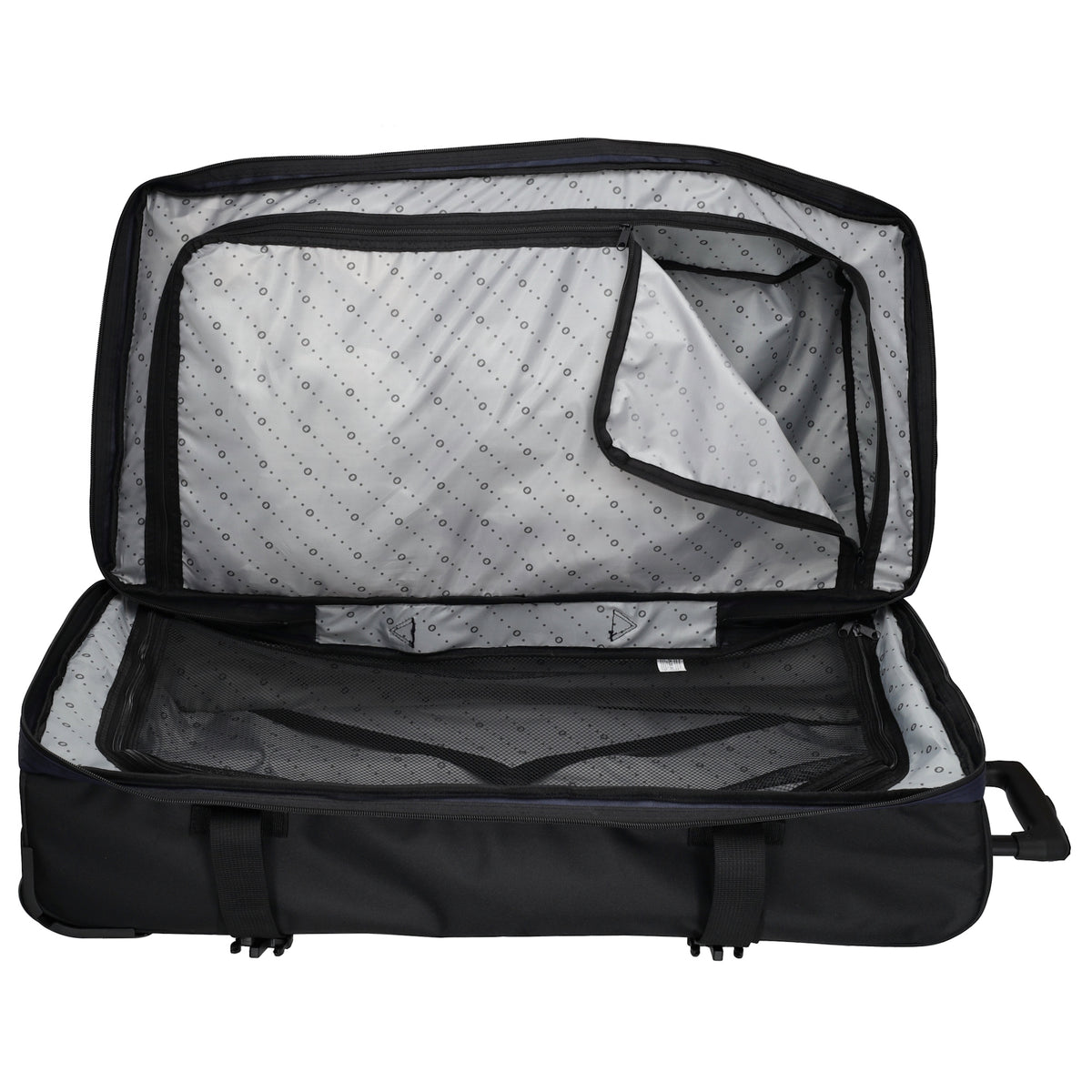 Reisetrolley 76cm 2-Rad in Blau aus wasserabweisendem Nylon - leder-accessoires.com