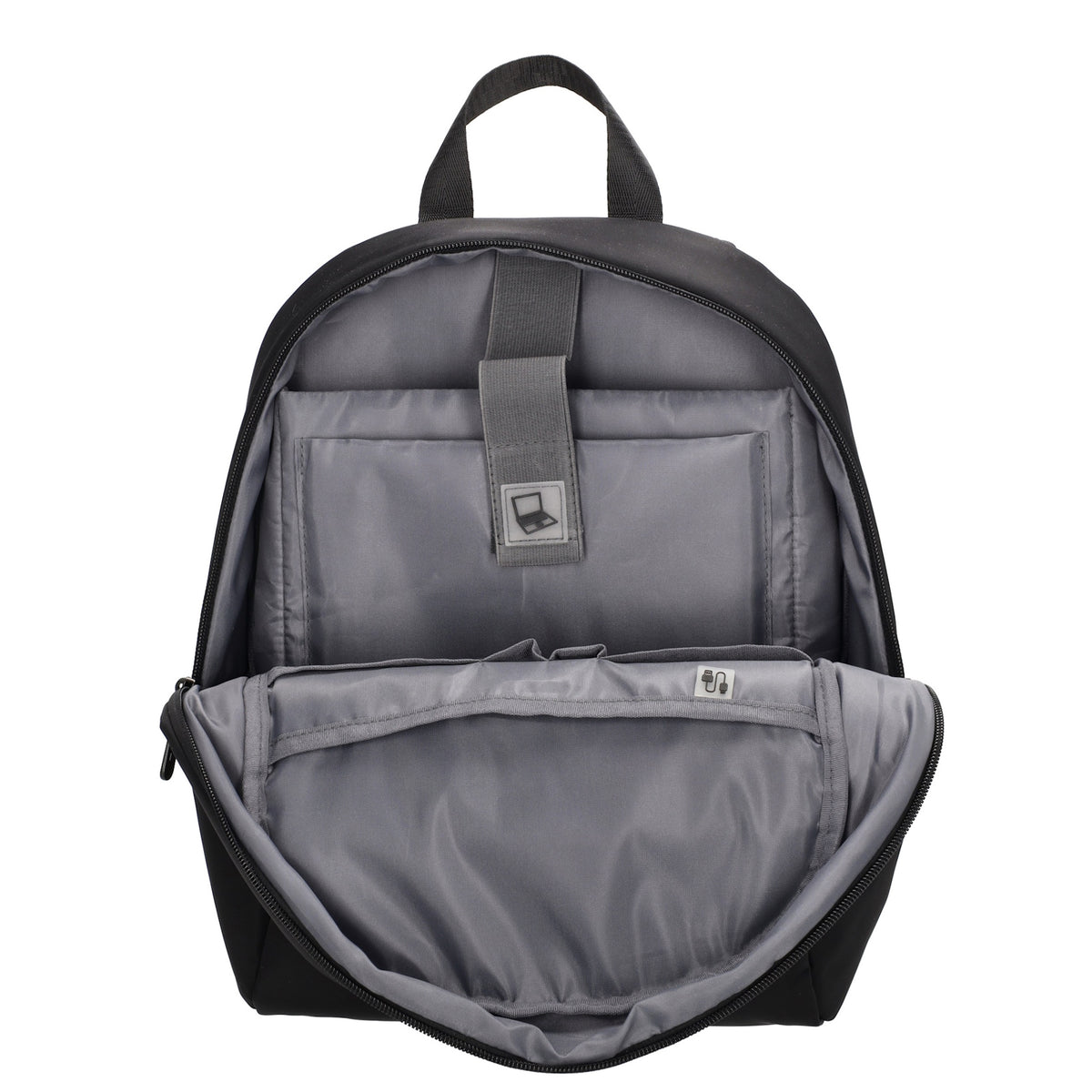 City-| Reiserucksack 24 x 38cm in Schwarz mit Reißverschluss - leder-accessoires.com