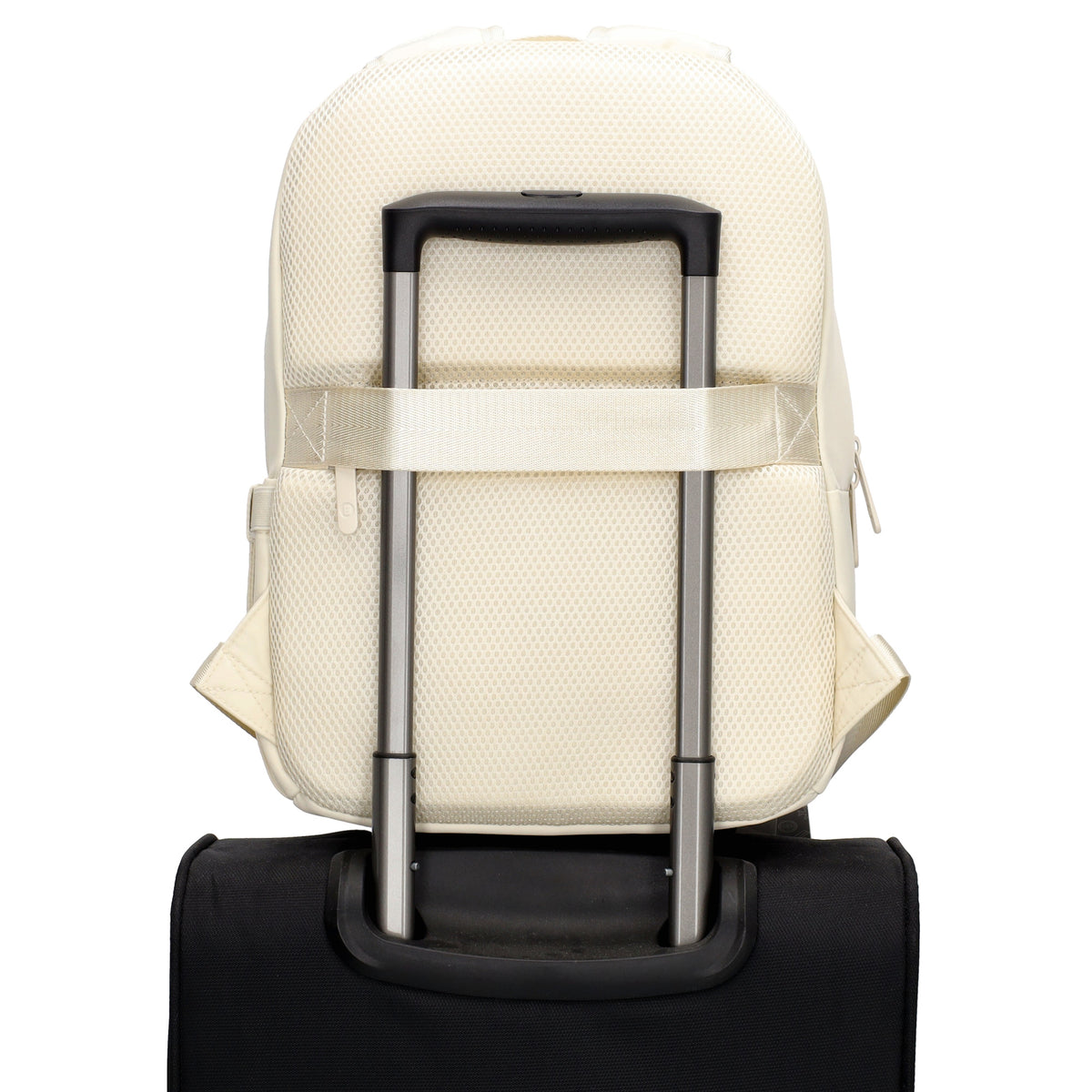 City-| Reiserucksack 24 x 38cm in Creme mit Reißverschluss - leder-accessoires.com