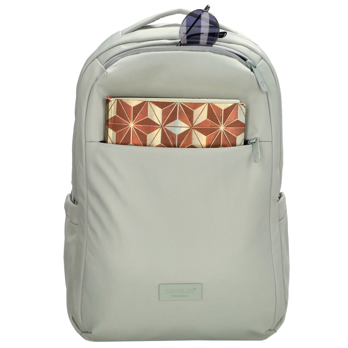 Business-|Rucksack 32 x 45cm in Minze mit Trolley-Aufsteckfunktion - leder-accessoires.com