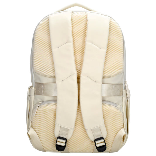 Business-|Rucksack 32 x 45cm in Creme mit Trolley-Aufsteckfunktion - leder-accessoires.com