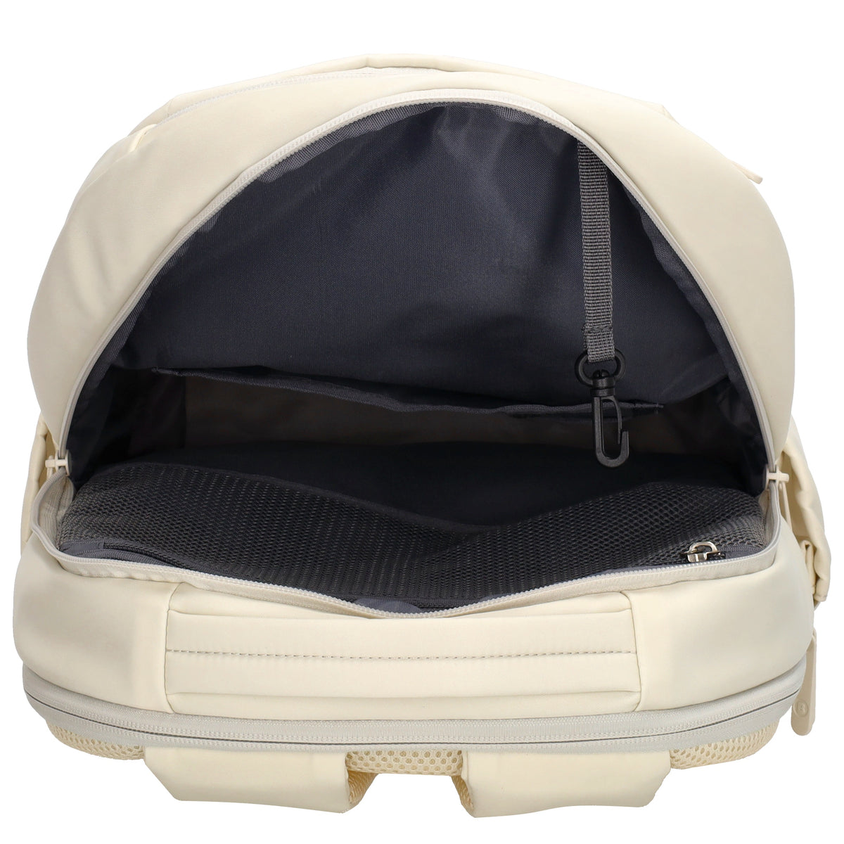 Business-|Rucksack 32 x 45cm in Creme mit Trolley-Aufsteckfunktion - leder-accessoires.com