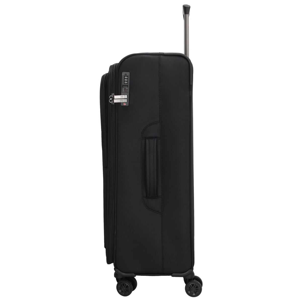 Reisetrolley|Weichgepäck im SET 76|66|57cm in Schwarz mit 4-Rad - leder-accessoires.com
