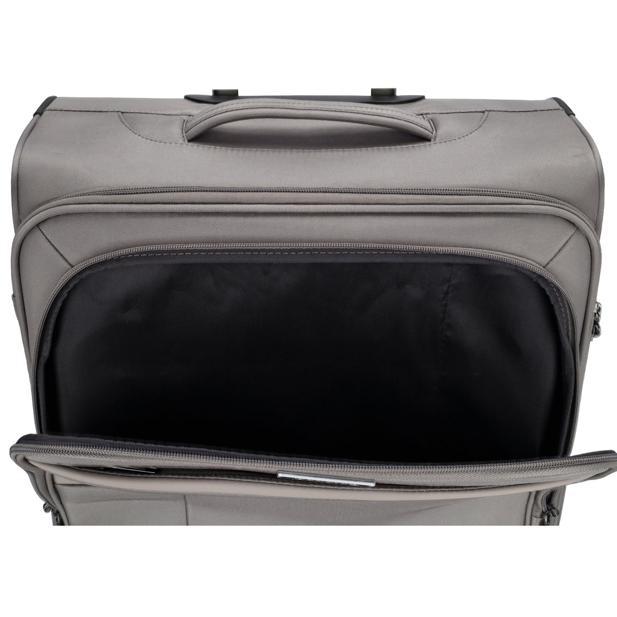 Reisetrolley|Weichgepäck 66cm in Taupe mit 4-Rad - leder-accessoires.com