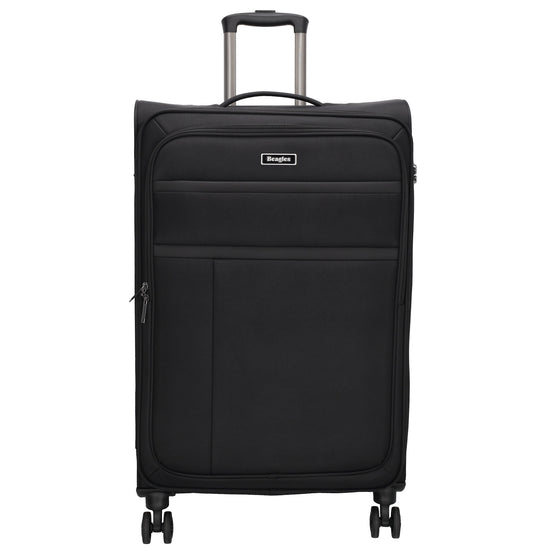 Reisetrolley|Weichgepäck 76cm in Schwarz mit 4-Rad - leder-accessoires.com