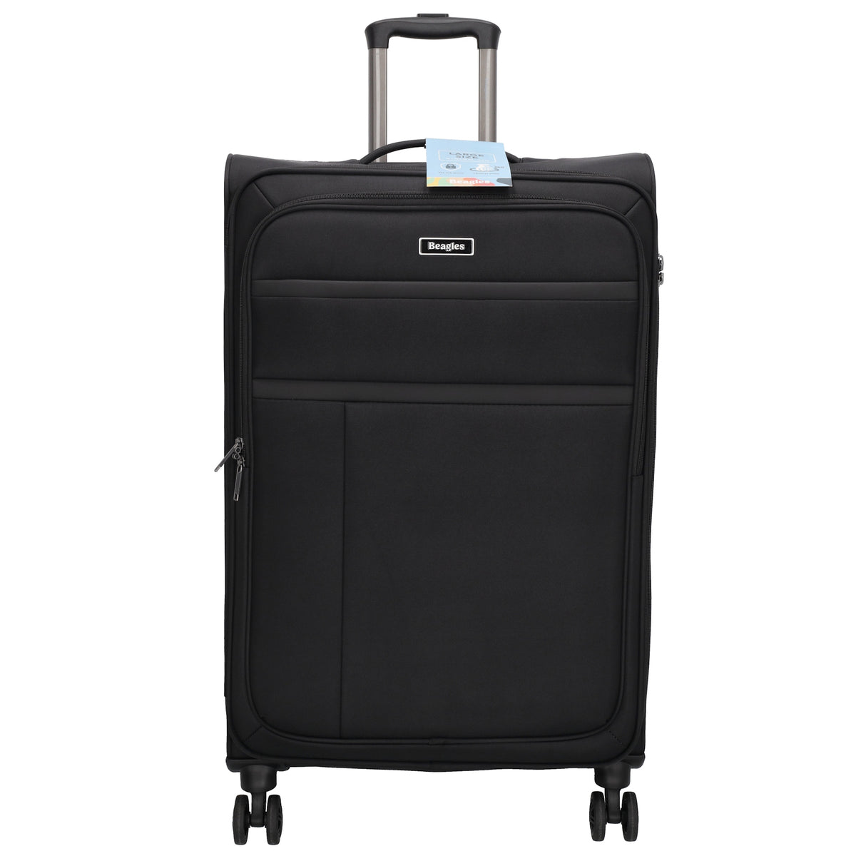 Reisetrolley|Weichgepäck 76cm in Schwarz mit 4-Rad - leder-accessoires.com