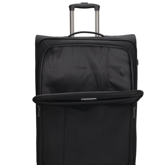 Reisetrolley|Weichgepäck 76cm in Schwarz mit 4-Rad - leder-accessoires.com