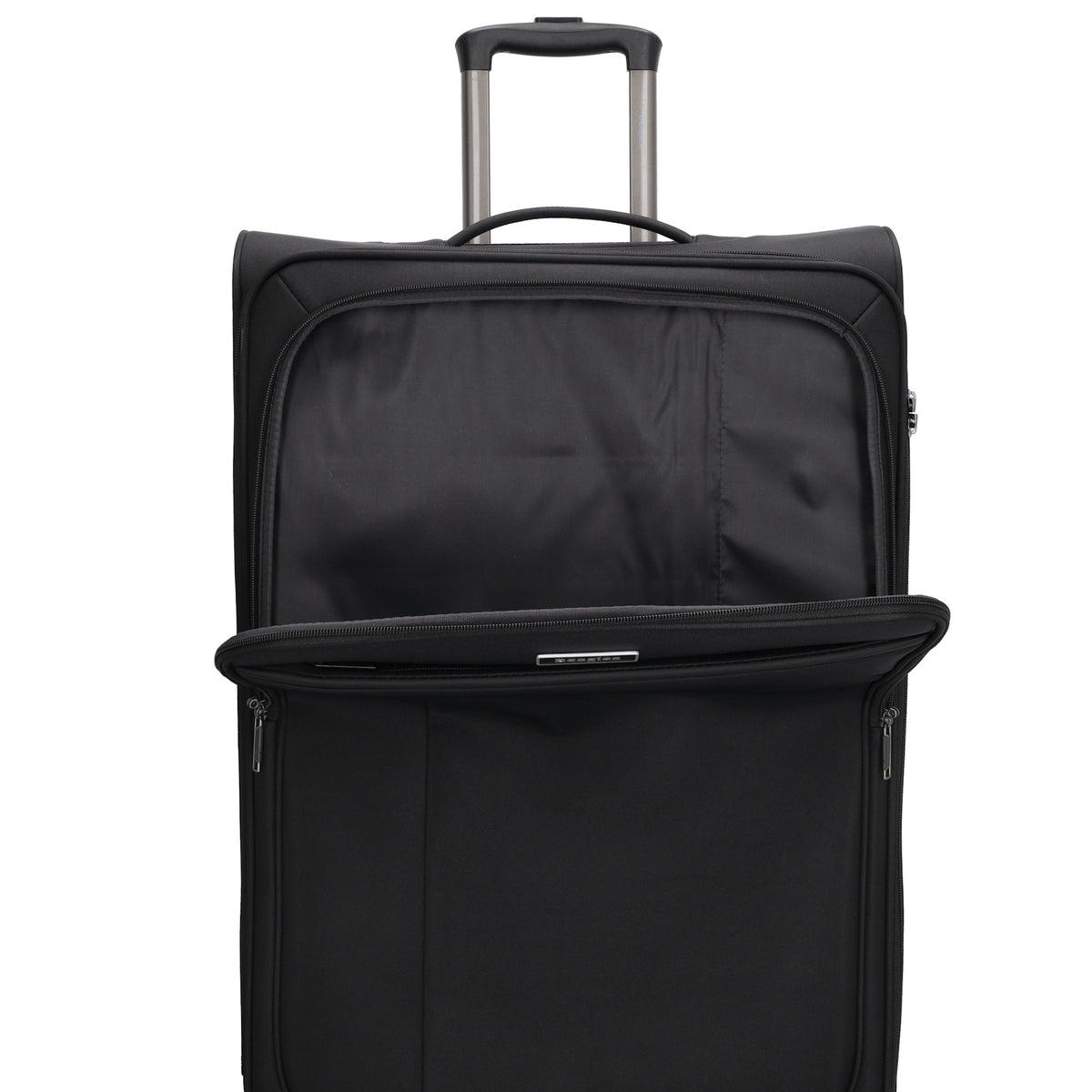 Reisetrolley|Weichgepäck 76cm in Schwarz mit 4-Rad - leder-accessoires.com