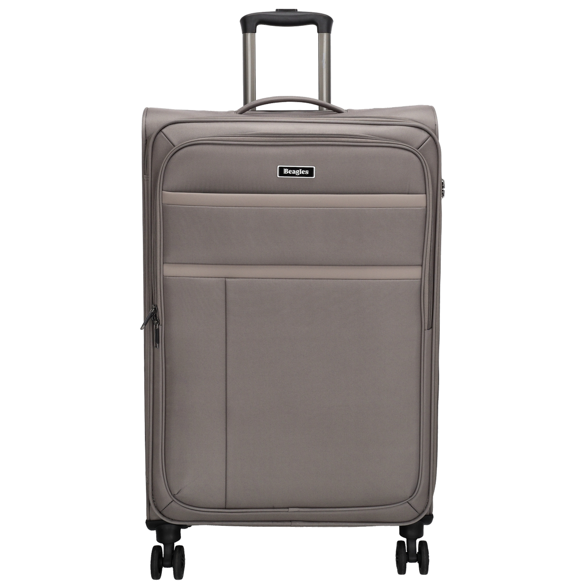 Reisetrolley|Weichgepäck 76cm in Taupe mit 4-Rad - leder-accessoires.com