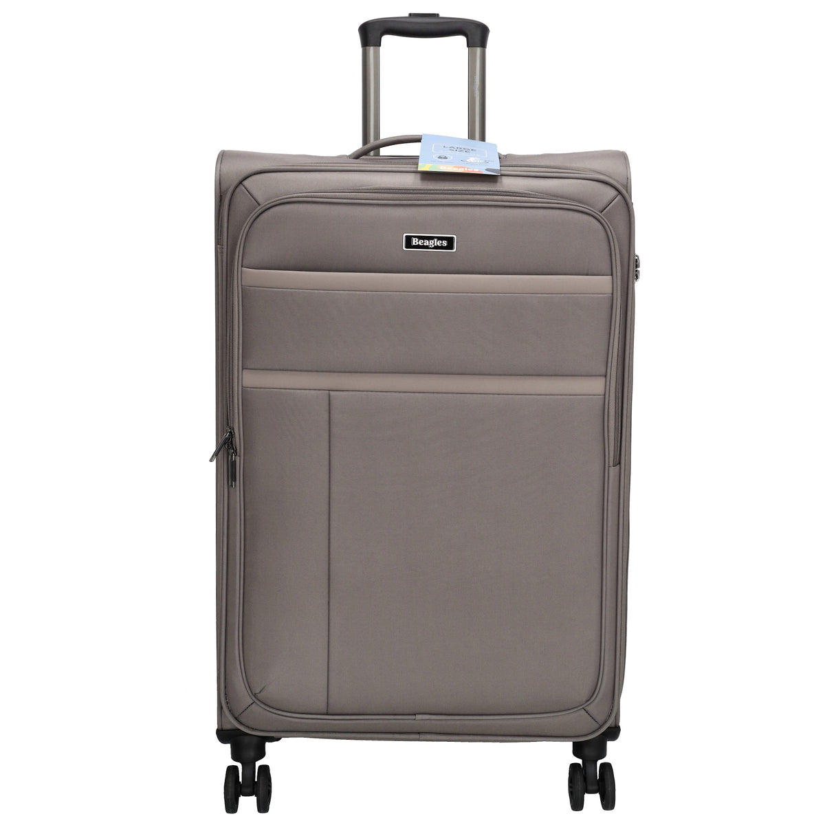 Reisetrolley|Weichgepäck 76cm in Taupe mit 4-Rad - leder-accessoires.com